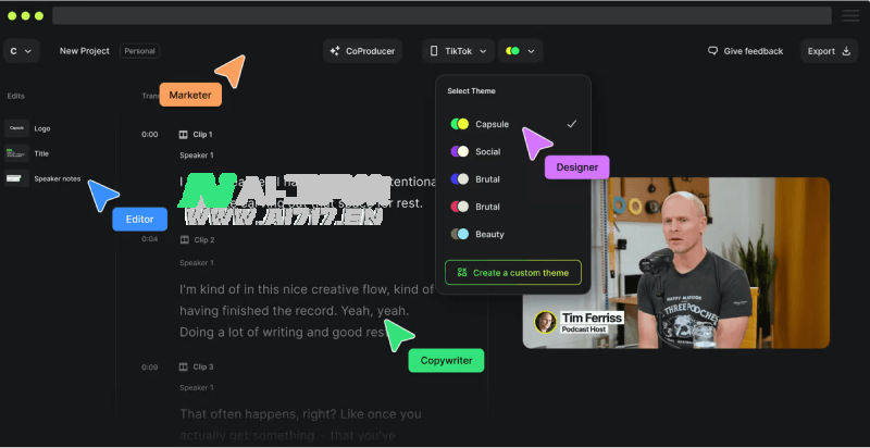 Capsule AI Video Editor